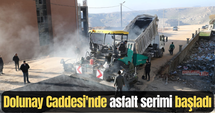 Dolunay Caddesi'nde asfalt serimi başladı