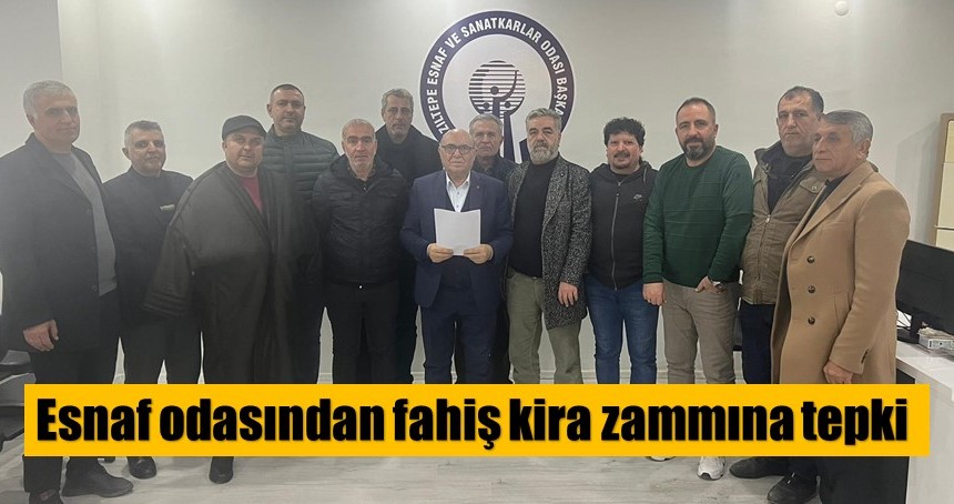 Esnaf odasından fahiş kira zammına tepki