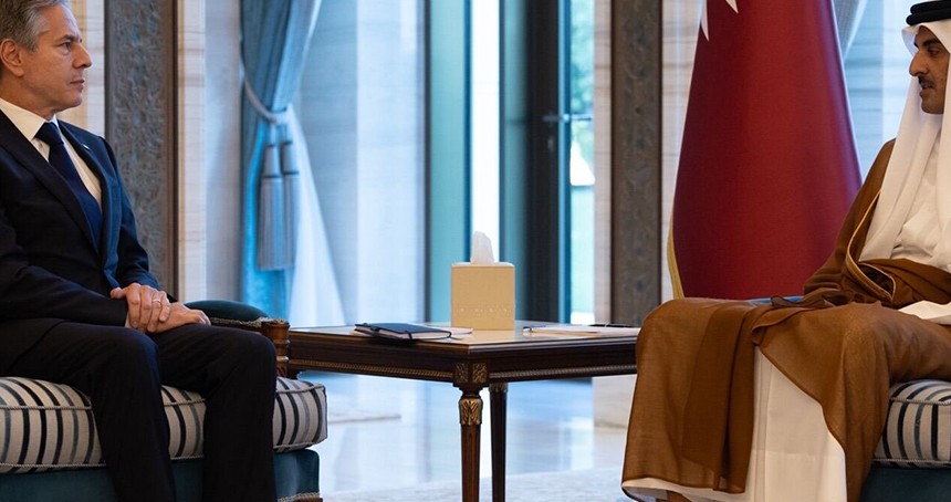 Katar Emiri Al Sani, ABD Dışişleri Bakanı Blinken ile görüştü 