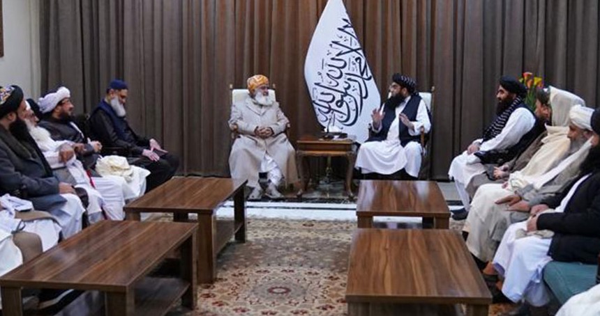 Pakistan İslam Uleması Cemiyeti Partisi lideri Fazlur-Rahman Afganistan'da