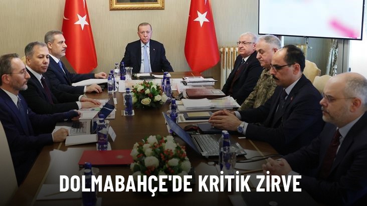 Dolmabahçe'de, Cumhurbaşkanı Erdoğan'ın başkanlığında güvenlik zirvesi başladı