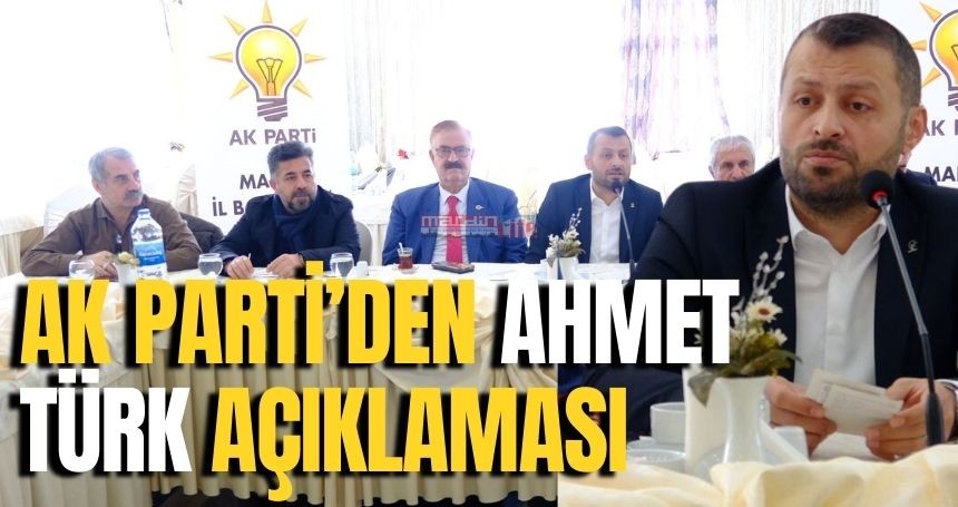 AK Parti İl Başkanı Alma'dan Ahmet Türk açıklaması
