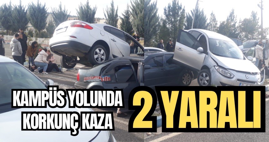 Mardin’de trafik kazası: Araçlar üst üste bindi