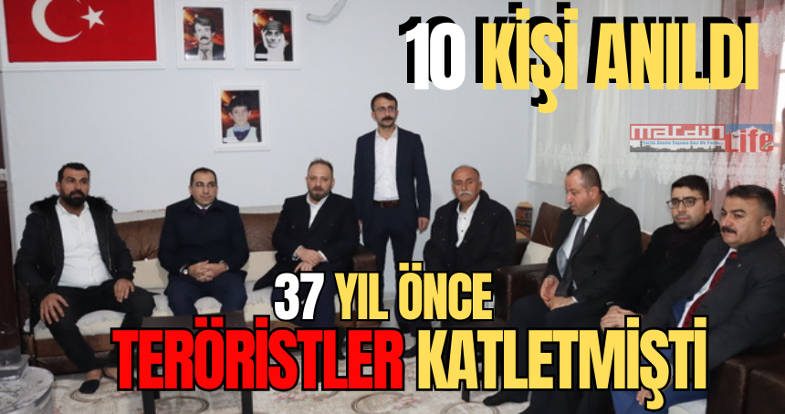 Mardin'de teröristlerin katlettiği 10 kişi anıldı
