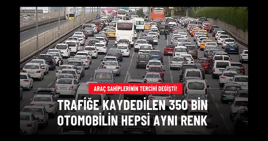 Otomobilde gri renk, beyazı tahtından etti! Siyah rengi ise bakın hangi renk tahtından etti!