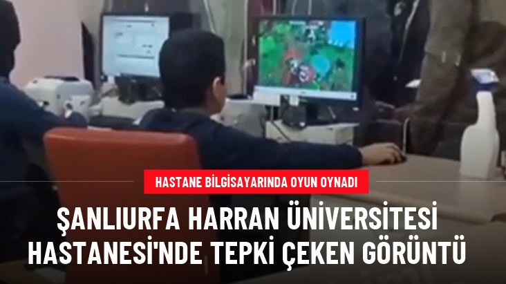 Hastane bilgisayarında oyun oynayan çocuk tepki topladı