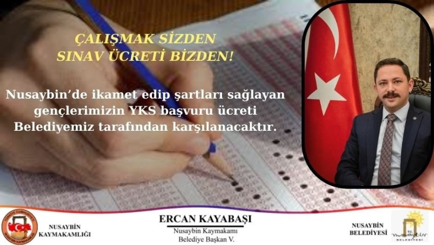 YKS Adaylarının ücretlerini Nusaybin Belediyesi ödeyecek