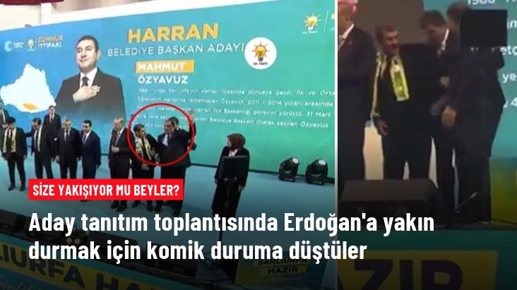 Cumhurbaşkanı Erdoğan'a yakın durmak için birbirleriyle itiştiler