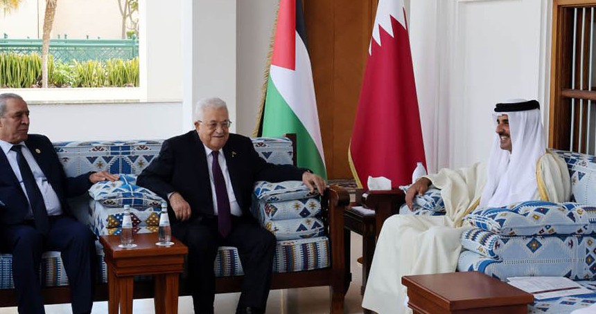 Katar Emiri ile Mahmud Abbas bir araya geldi