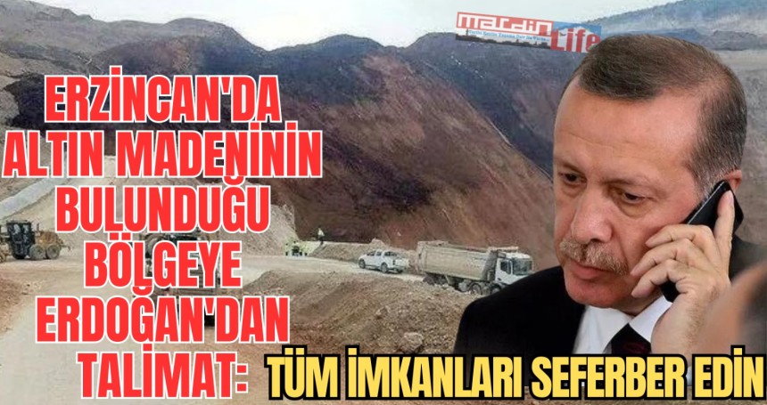 Erzincan'da altın madeninin bulunduğu bölgeye Erdoğan'dan talimat: Tüm imkanları seferber edin
