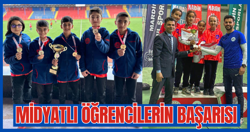 Kort tenisinde Midyatlı sporculardan büyük başarı