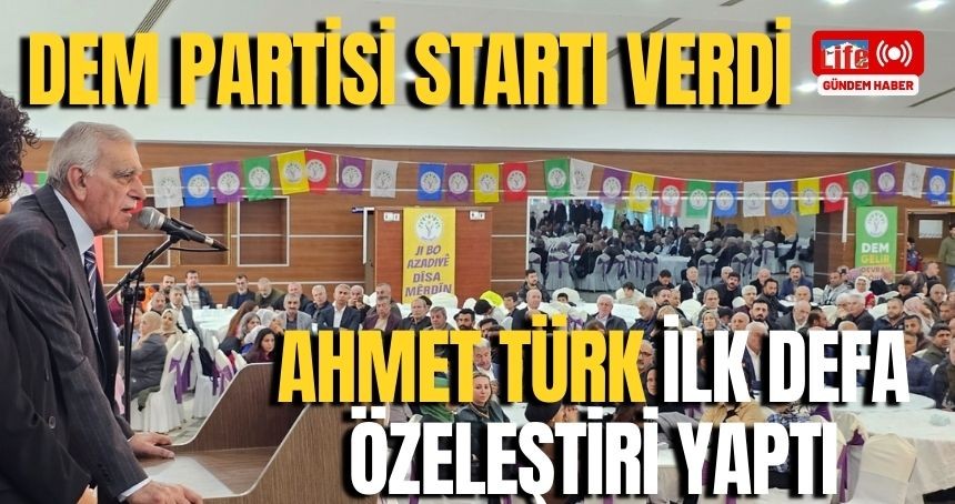 DEM Parti İstişare İçin Toplandı! Ahmet Türk Özeleştiri yaptı