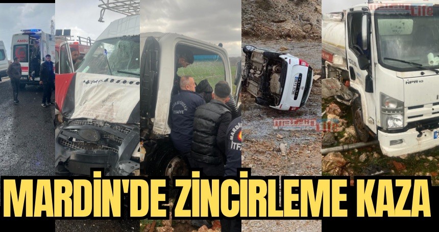 Mardin’de Zincirleme Kaza: 7 araç birbirine girdi