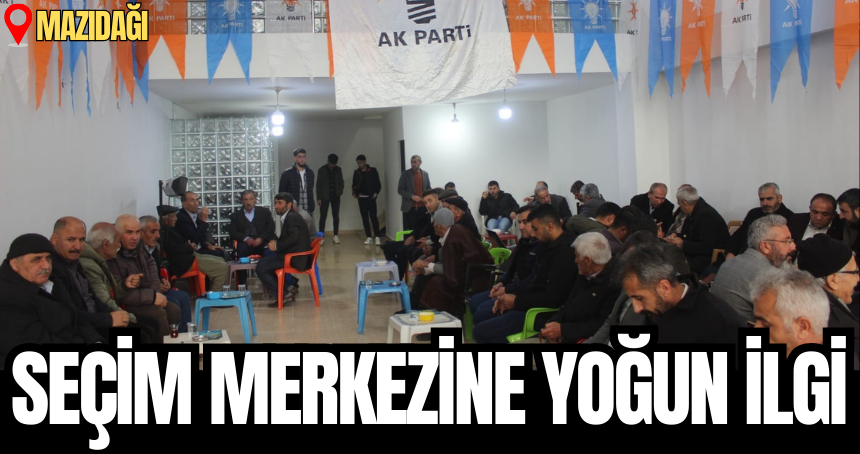 Mazıdağı'nda seçim merkezine yoğun ilgi