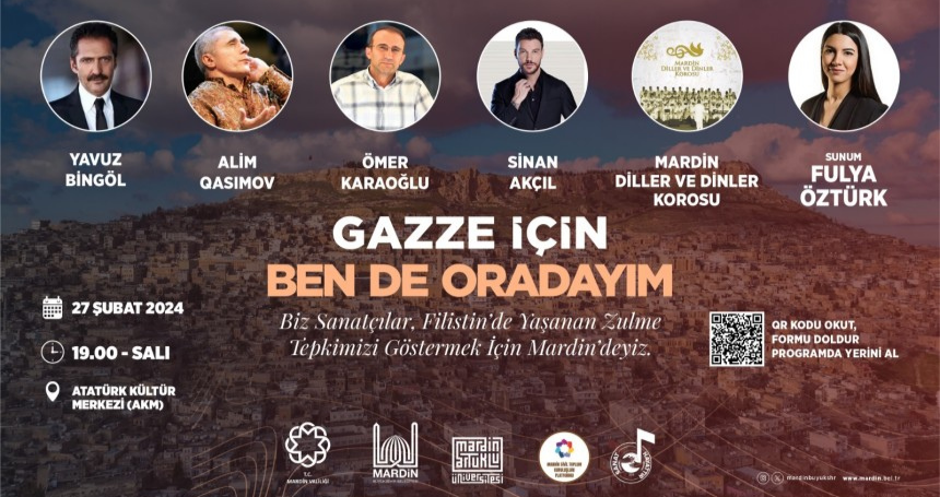 Ünlü Sanatçılar Gazze İçin Mardin'de Buluşuyor