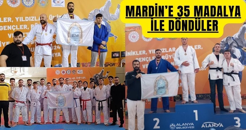Jitsucu sporcular Mardin'e 35 madalya ile döndü
