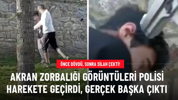 Önce dövdü, sonra silah çekti! Akran zorbalığı görüntüleri polisi harekete geçirdi, gerçek başka çıktı