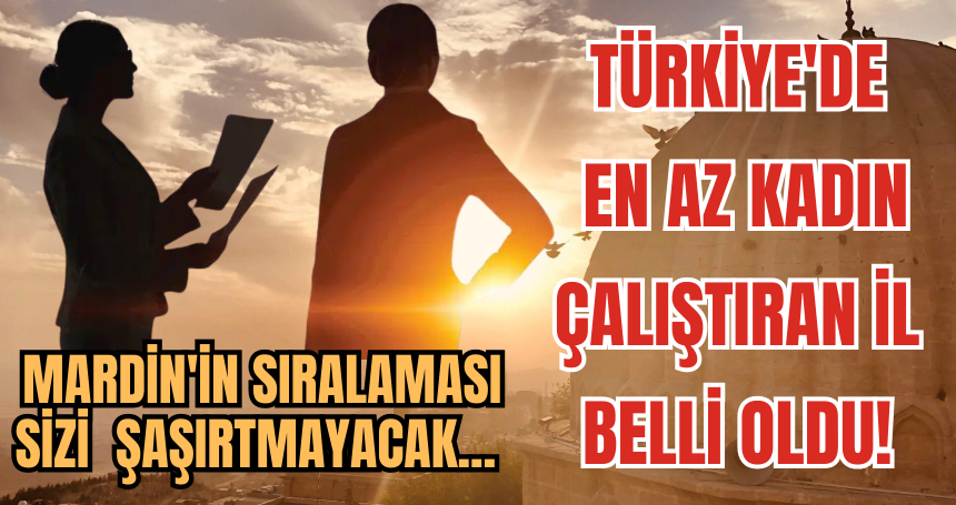 Türkiye'de en az kadın çalıştıran il belli oldu! Mardin'in sıralaması sizi şaşırtmayacak