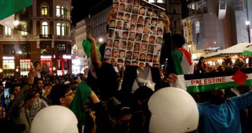 Avusturya'da Filistin'e destek yürüyüşü