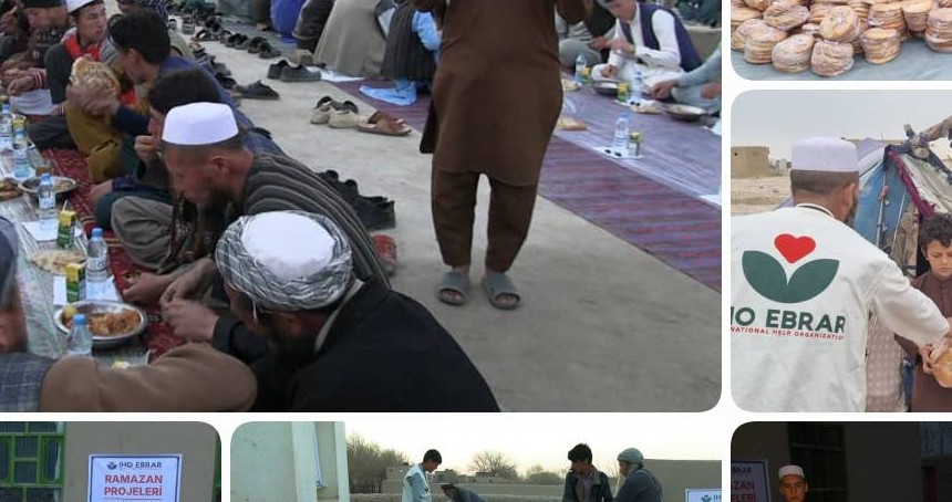 IHO EBRAR Afganistan'da yüzlerce kişiye iftar yemeği dağıttı
