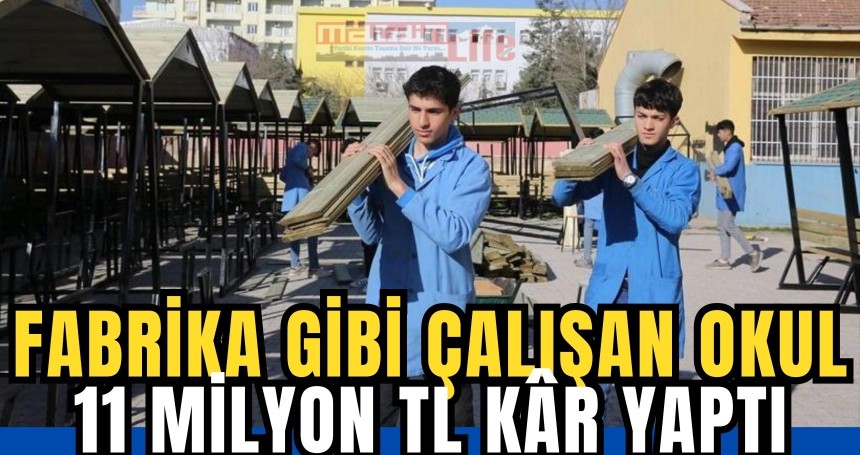 Fabrika gibi çalışan okul 11 milyon TL kâr yaptı