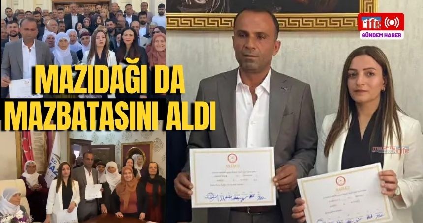 Mazıdağı Belediye Eşbaşkan Adayları mazbatalarını aldı