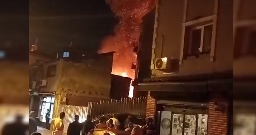 Balat'ta tarihi hamamda yangın çıktı