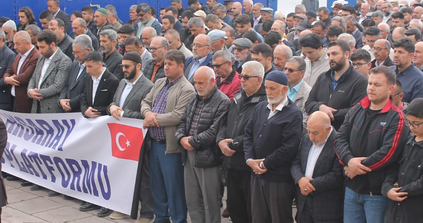 Aksaray'da Gazze şehitleri için gıyabi cenaze namazı