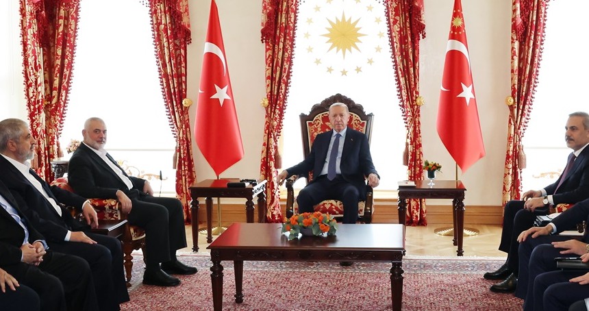 Cumhurbaşkanı Erdoğan'ın HAMAS Siyasi Büro Başkanı Heniyye ile görüşmesi başladı