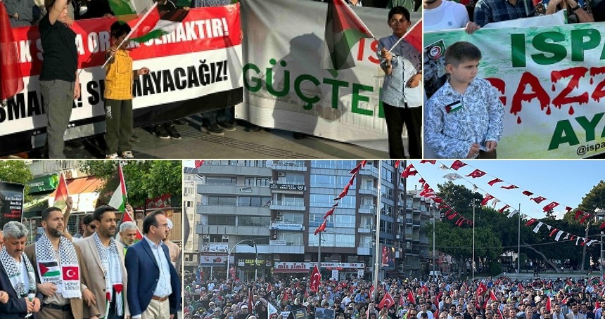 Antalya'da "İnsanlık Adına Özgür Gazze Yürüyüşü" düzenlendi