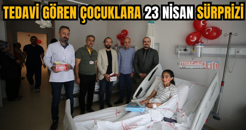 Mardin'de hastanede tedavi gören çocuklara 23 Nisan sürprizi
