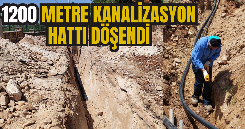 1200 metre Kanalizasyon hattı döşendi