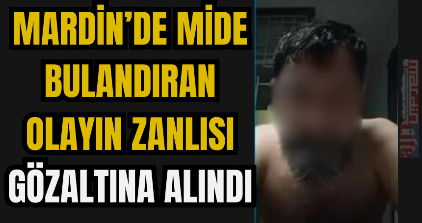 Mardin'de mide bulandıran olayın zanlısı gözaltına alındı
