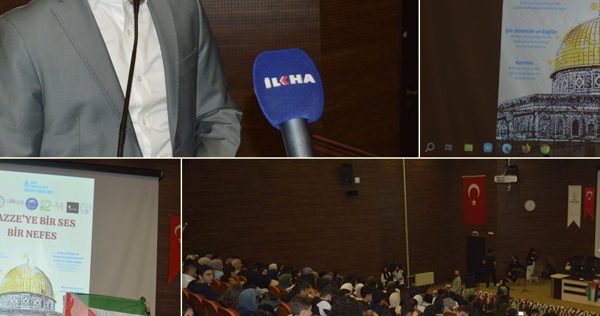 "Gazze'ye bir ses, bir nefes ver" etkinliği Siirt Üniversitesi'nde gerçekleştirildi