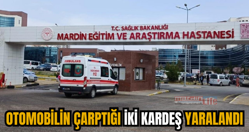 Otomobilin çarptığı iki kardeş yaralandı