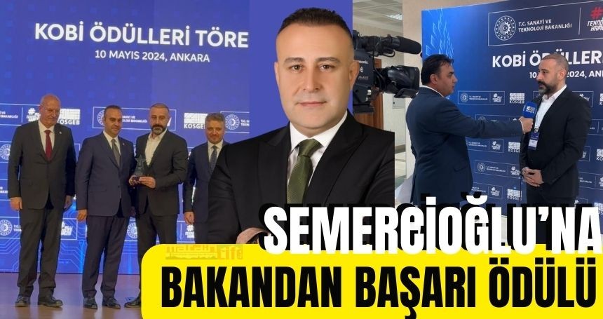 Bakan Kacır'dan İş insanı Semercioğlu'na ödül