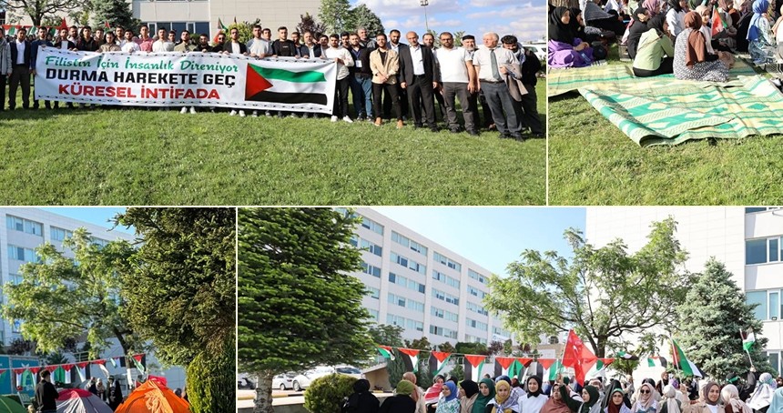 GİBTÜ öğrencileri soykırıma karşı "çadır nöbeti" eylemi başlattı