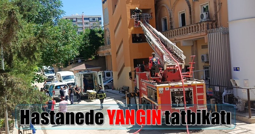 Hastanede yangın tatbikatı