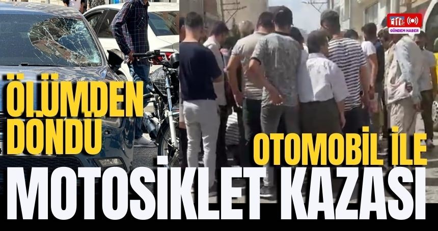 Otomobil ile motosiklet kazası: 1 yaralı