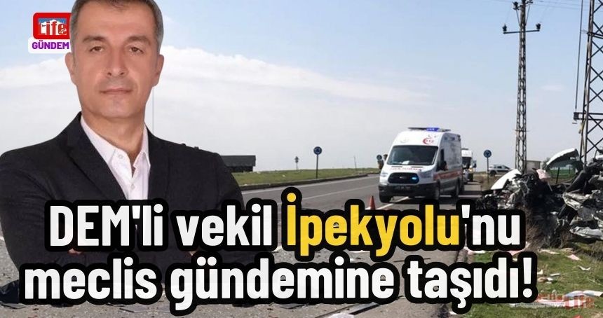 DEM'li vekil İpekyolu'nu meclis gündemine taşıdı!