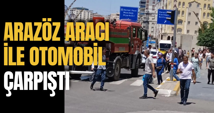 Mardin’de arazöz aracı ile otomobil çarpıştı