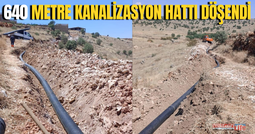 640 metre kanalizasyon hattı döşendi