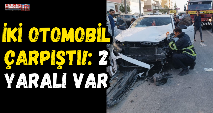 Mardin'de iki otomobil çarpıştı! 2 Yaralı