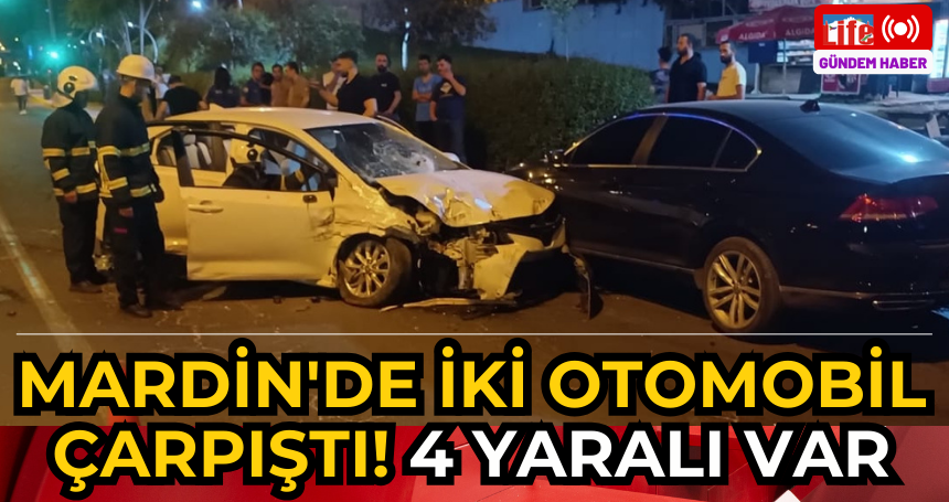 Mardin'de otomobil iki araça çarparak durabildi! 4 yaralı var