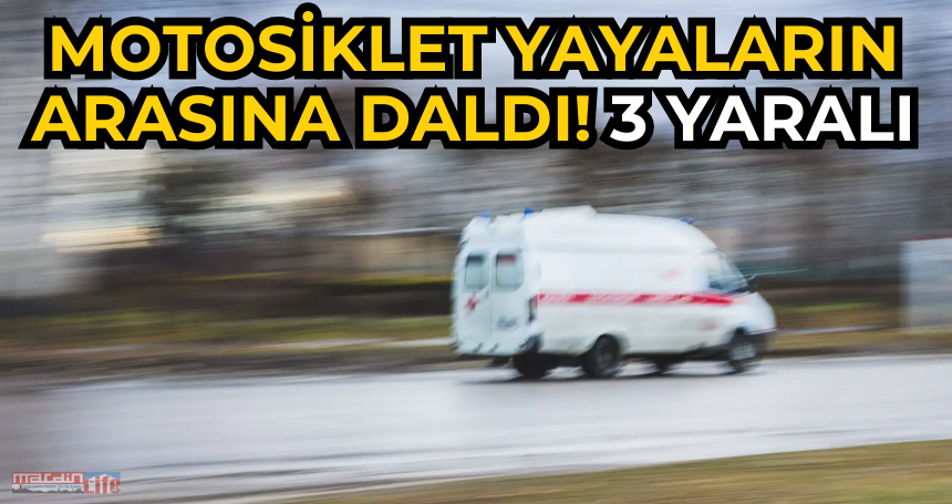Motosiklet yayaların arasına daldı! 3 yaralı