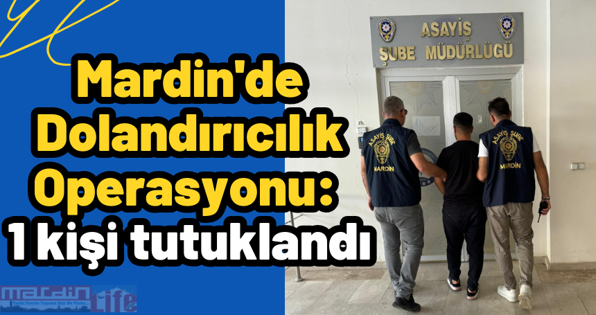 Mardin'de Dolandırıcılık Operasyonu: 1 kişi tutuklandı