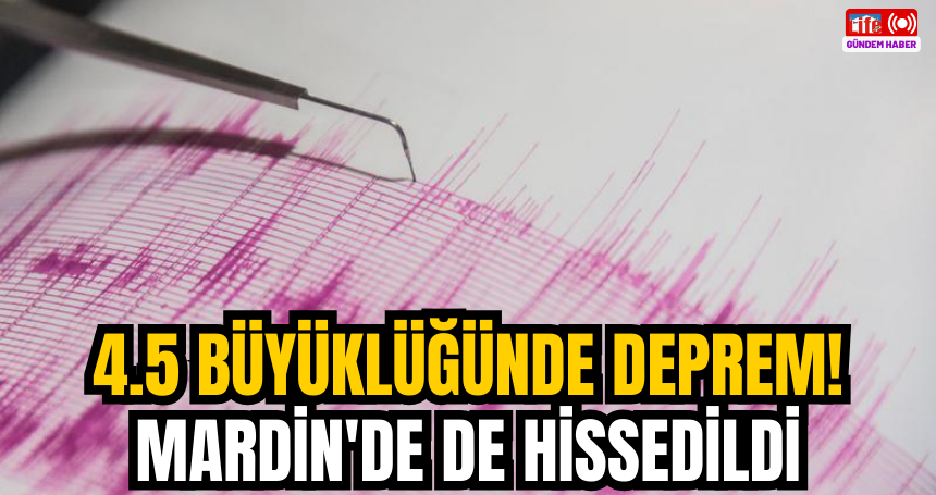 4.5 büyüklüğünde deprem! Mardin'de de hissedildi