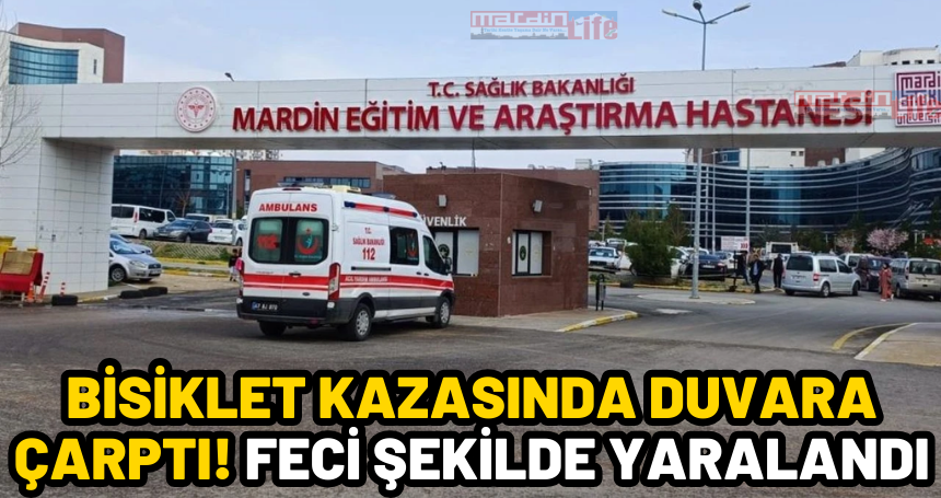 Bisiklet kazasında duvara çarptı! Feci şekilde yaralandı