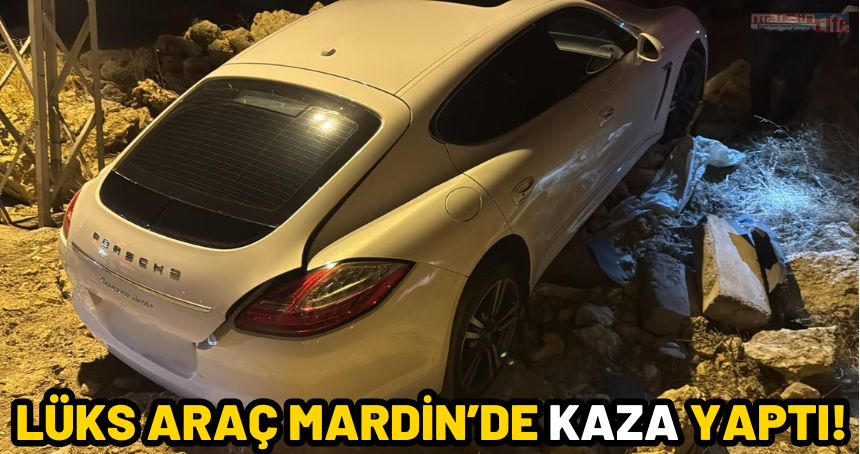 Lüks araç Mardin’de kaza yaptı!