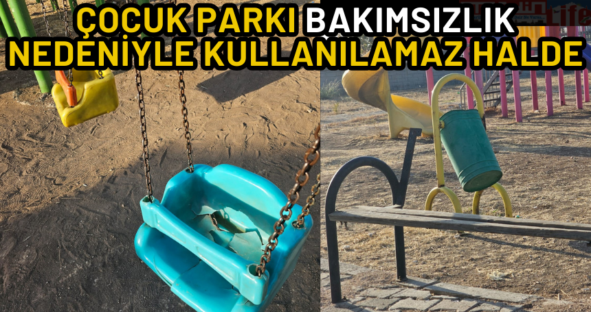 Çocuk Parkı Bakımsızlık Nedeniyle Kullanılamaz Halde